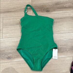 JETS Women's Green One-Shoulder Bikini